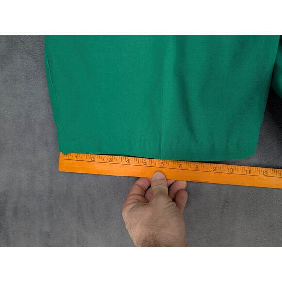 Idle Time Shorts Mens 36 Green Chino Mid Rise Hook Eye Flat Front Slash Pocket - Picture 5 of 8